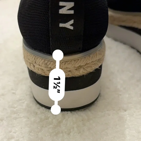 DKNY Black Slip-On Sneakers for Women, Dkny lior platform espadrilles size 7,5 - Picture 7 of 15